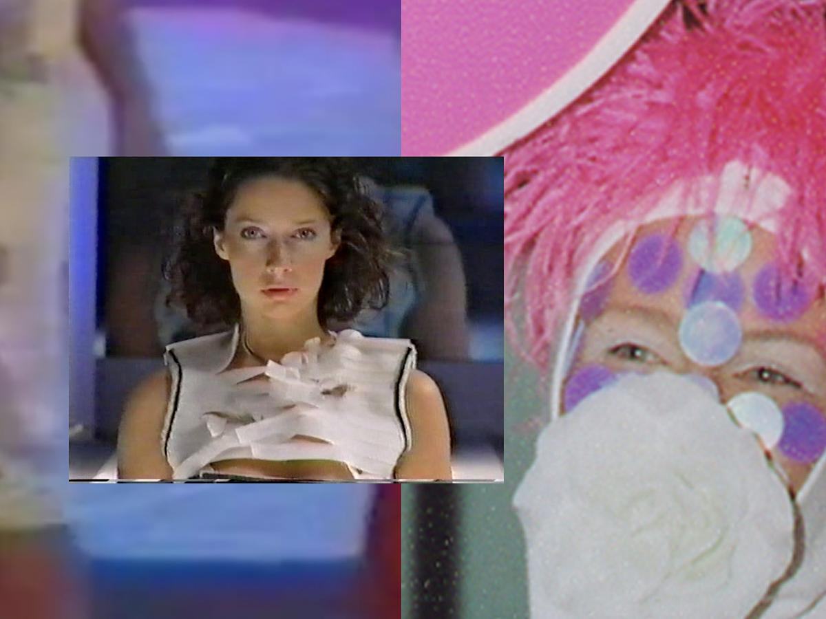 Коллаж, кадры из модных показов 2000-х годов