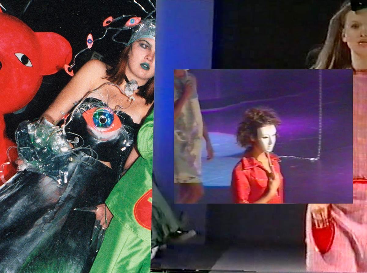 Коллаж, кадры из модных показов 2000-х годов