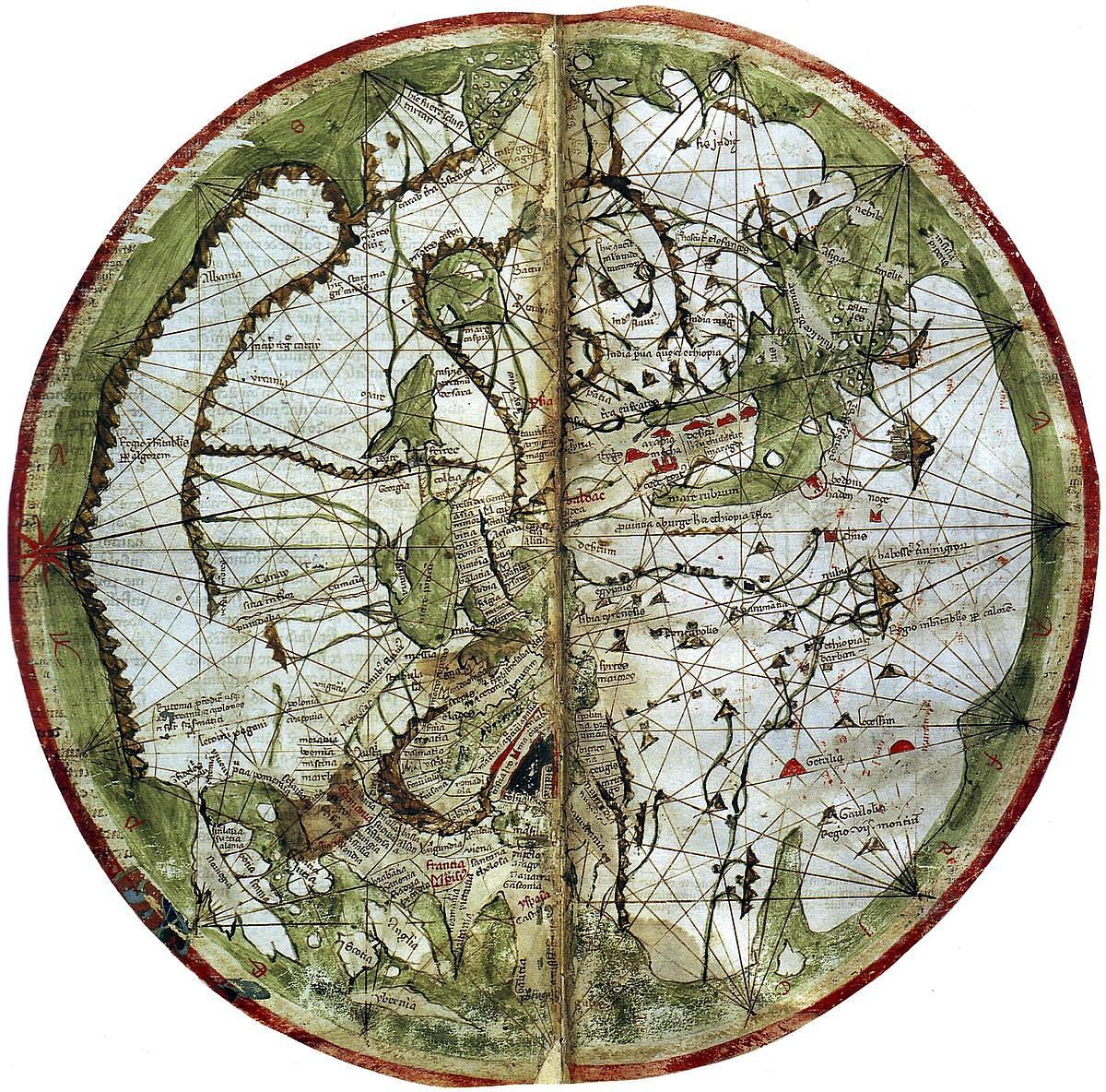 Круглая средневековая карта