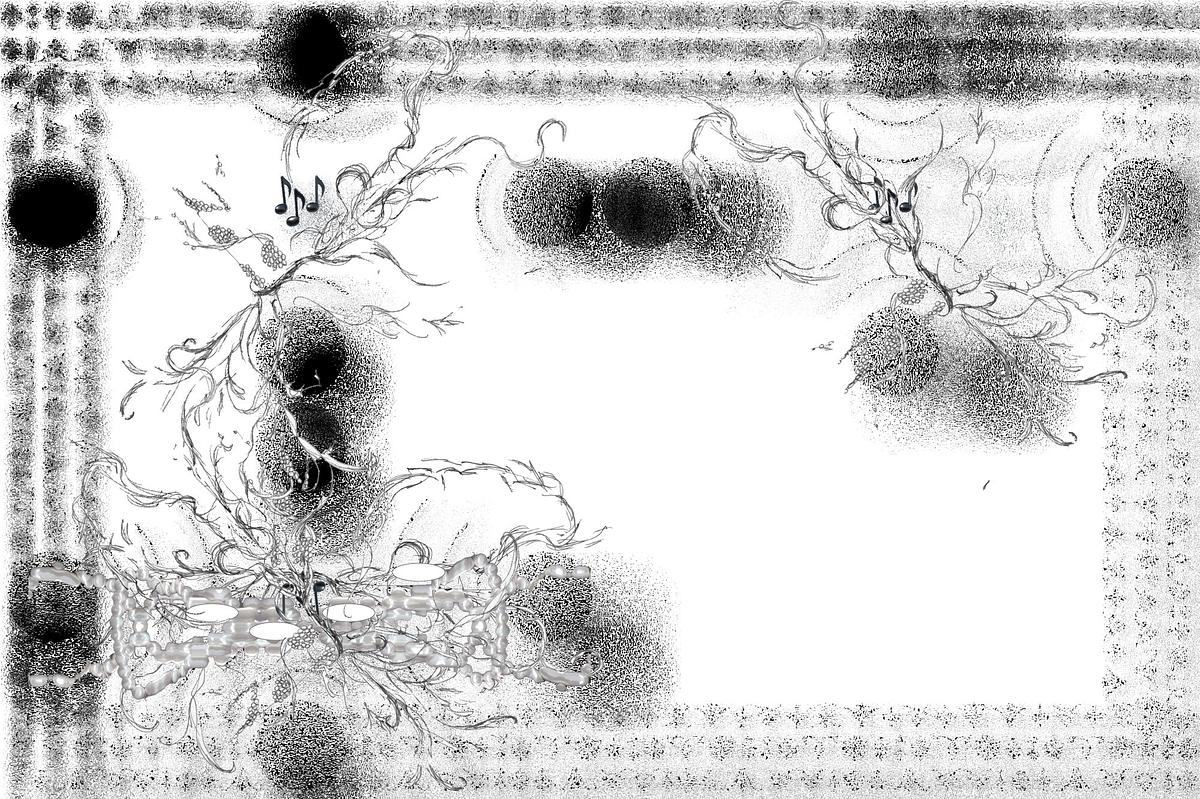 Черные круги и разводы на нотном стане