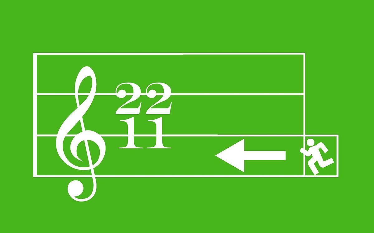 Знак движения к музыкальному фестивалю