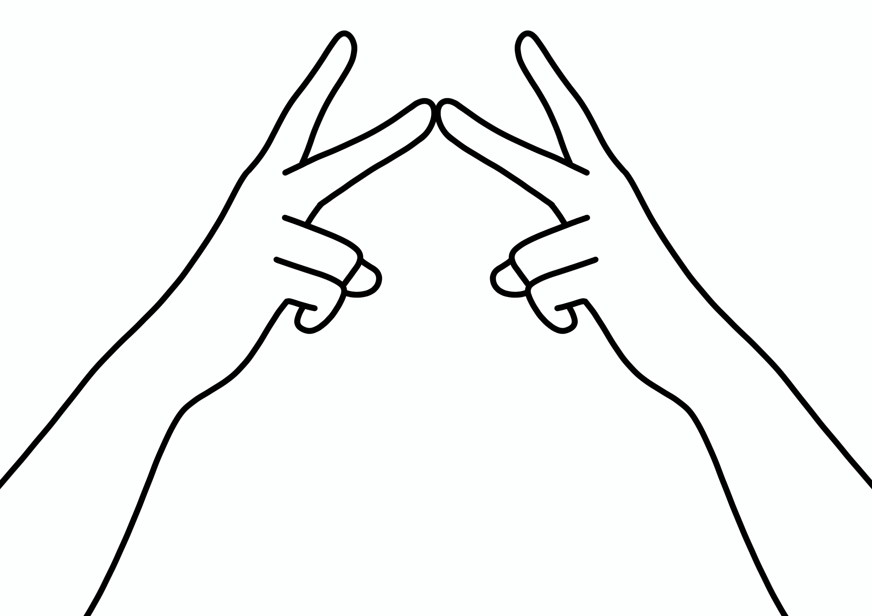 Анимированное изображение рук, показывающих жесты на РЖЯ